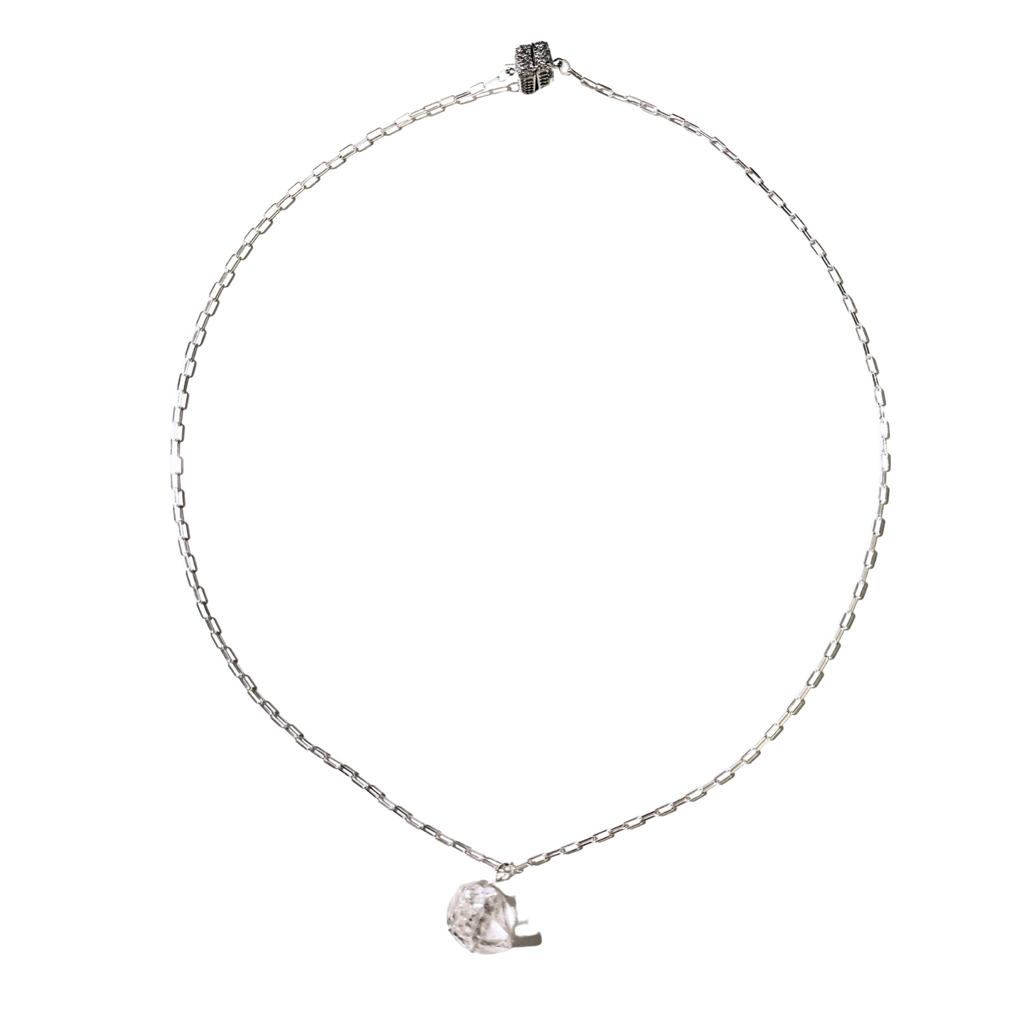 HERKIMER DIAMOND PAPER CHAIN TOGGLE NECKLACE