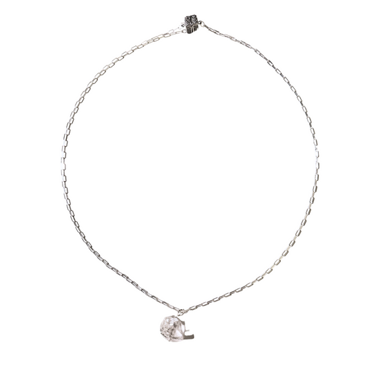 HERKIMER DIAMOND PAPER CHAIN TOGGLE NECKLACE