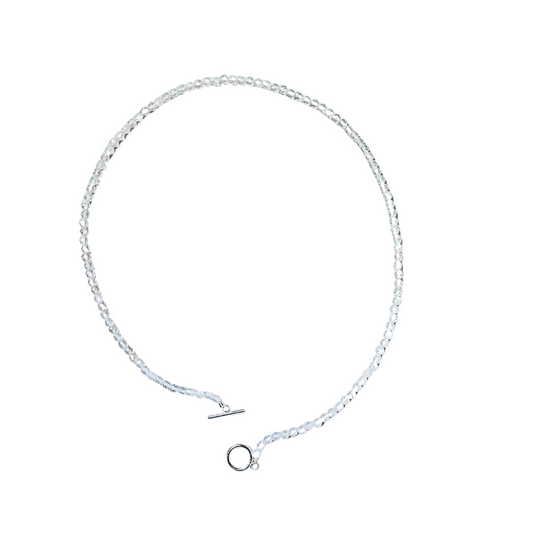 WHITE QUARTZ TOGGLE NECKLACE