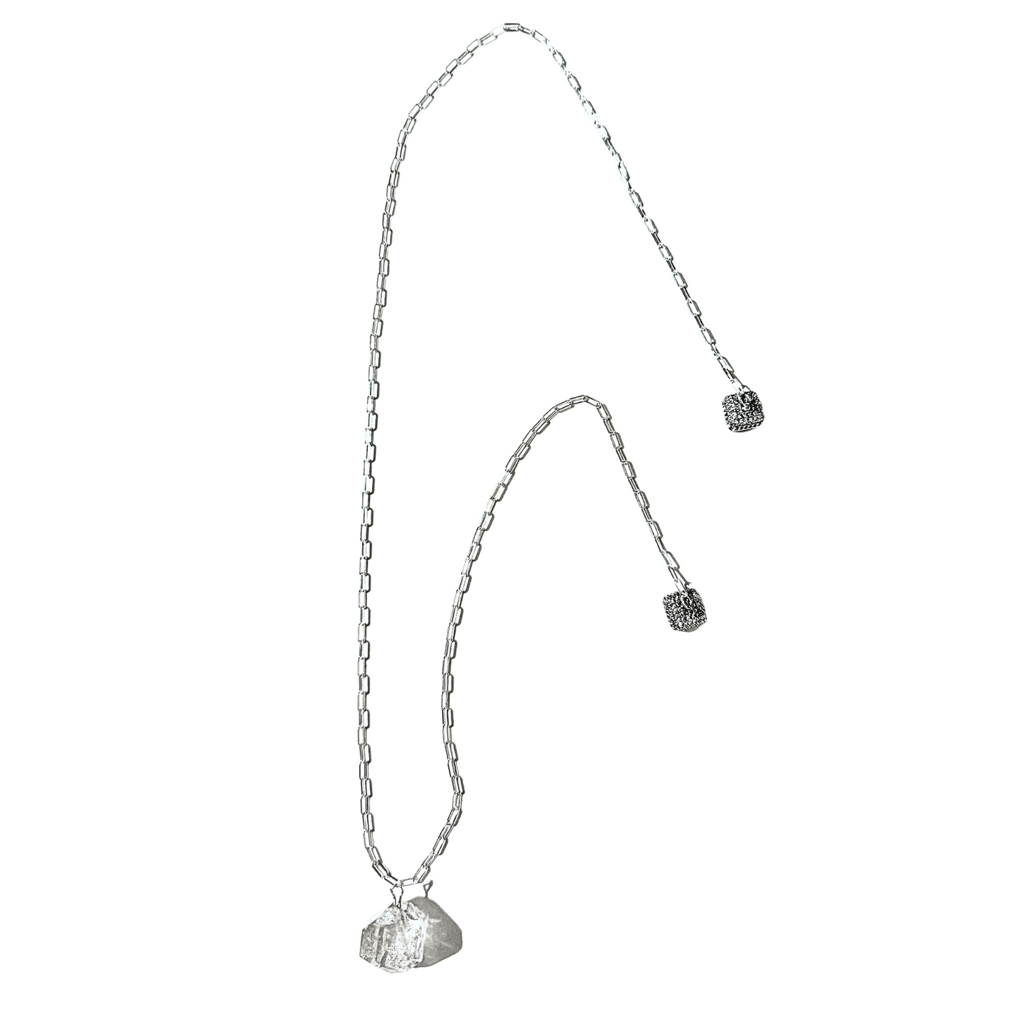 HERKIMER DIAMOND PAPER CHAIN TOGGLE NECKLACE