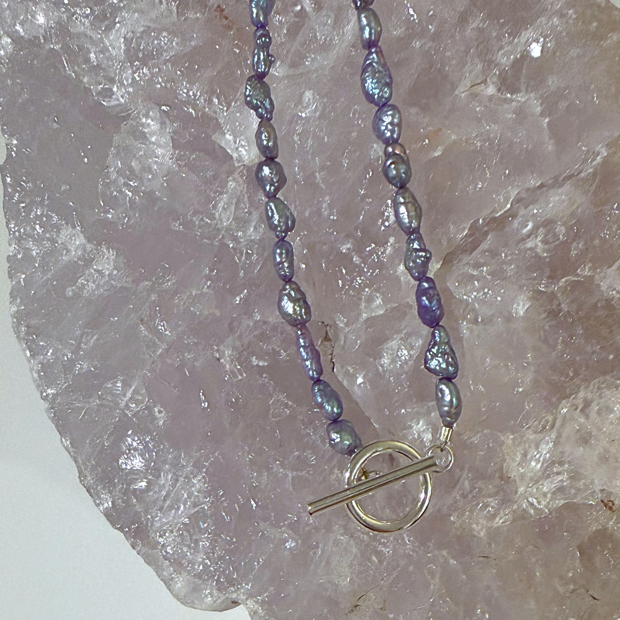 VINTAGE JAPANESE PURPLE PEARL NECKLACE - My Store