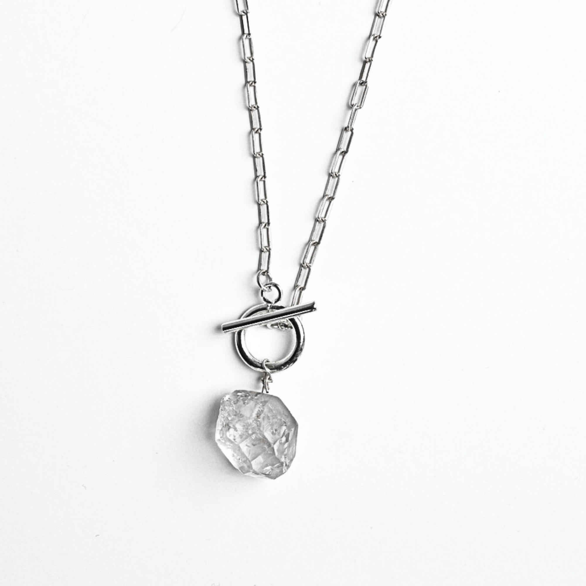 HERKIMER DIAMOND PAPER CHAIN TOGGLE NECKLACE - My Store