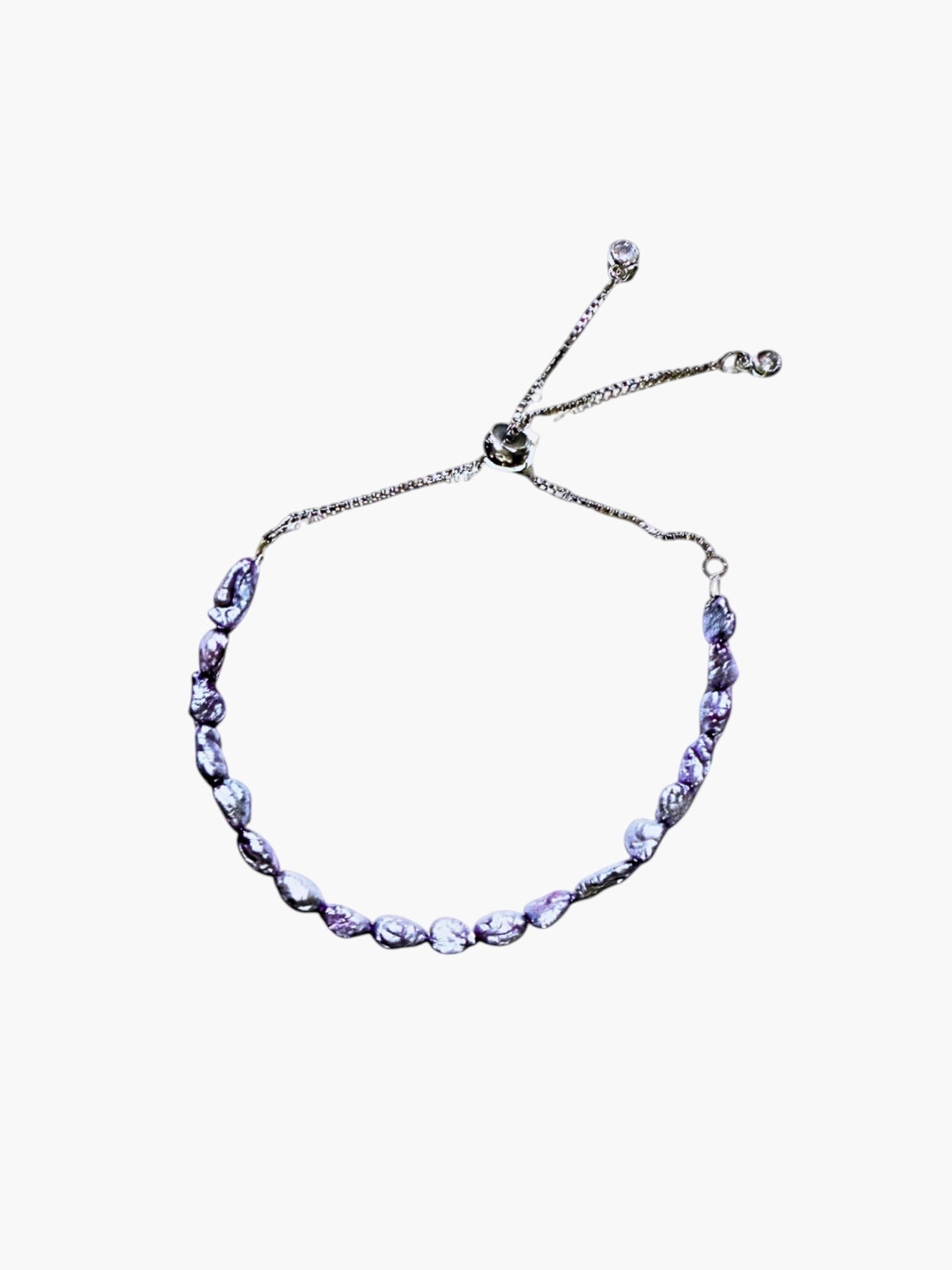 VINTAGE PURPLE  PEARL ADJUSTABLE BRACELET - My Store